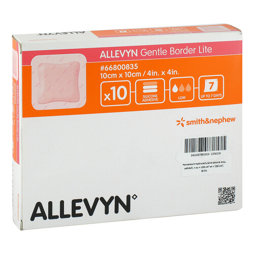 Allevyn Gentle Border Lite 10x10 cm Schaumverband  - 1