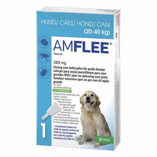 Amflee 268 mg Spot-on L&ouml;sung f&uuml;r gro&szlig;e Hunde 20-40kg - 1