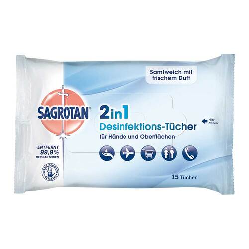 Sagrotan 2in1 Desinfektions-T&uuml;cher - 1