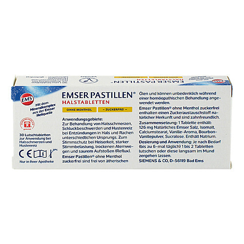 Emser Pastillen ohne Menthol zuckerfrei - 2