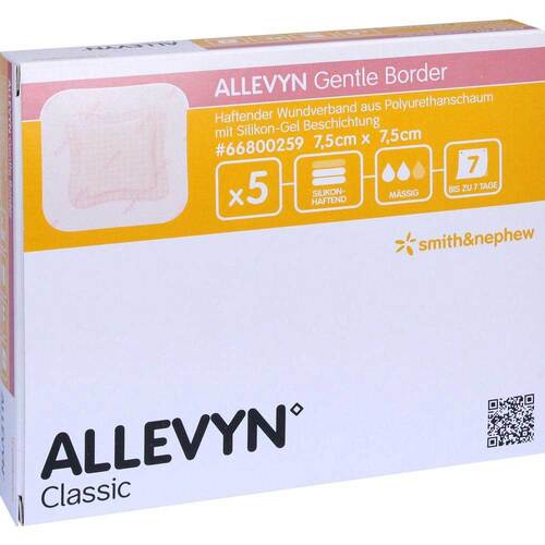 Allevyn Gentle Border 7,5x7,5 cm Schaumverband  - 1