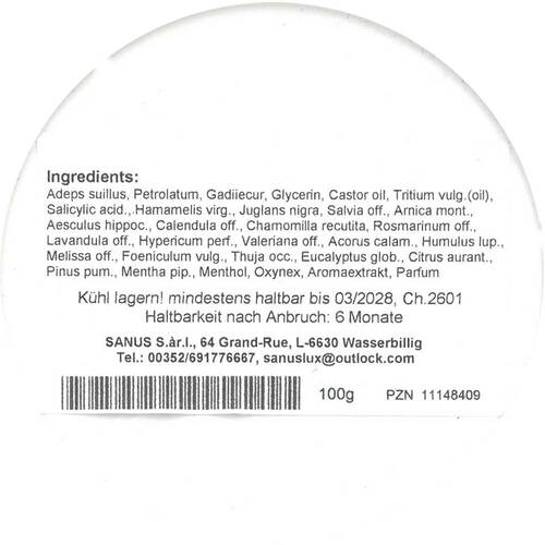 Sanus Pasta forte Salbe - 2