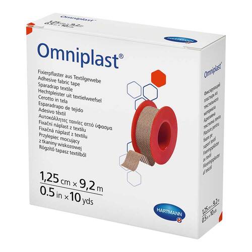 Omniplast Fixierpflaster Textilgew.1,25 cmx9,2 m - 1