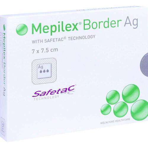 Mepilex Border Ag Schaumverband 7x7,5 cm steril - 1