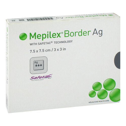 Mepilex Border Ag Schaumverband 7,5x7,5 cm steril - 1