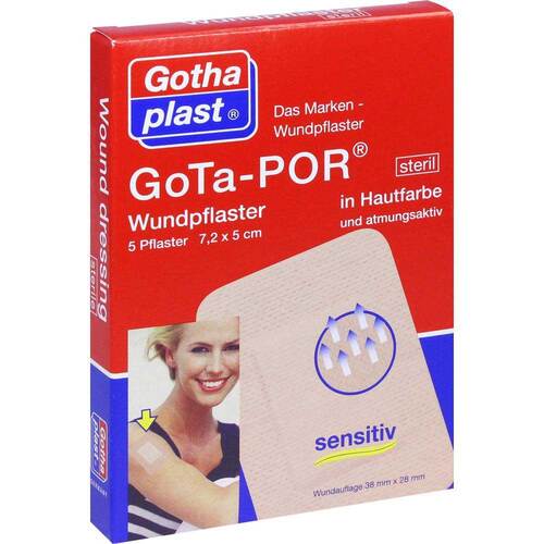 GOTA-POR Wundpflaster 5x7,2 cm steril hautfarben - 1