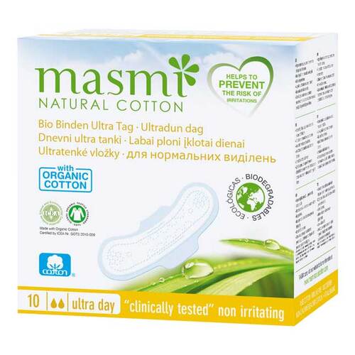 Bio Binden ultra Tag 100% Bio-Baumwolle Masmi - 1