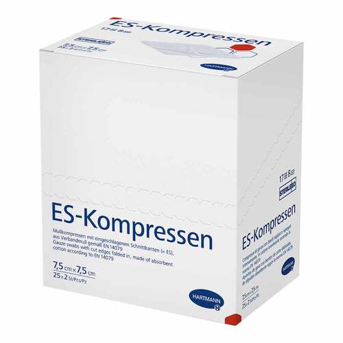 ES-KOMPRESSEN steril 7,5x7,5 cm 8fach - 1
