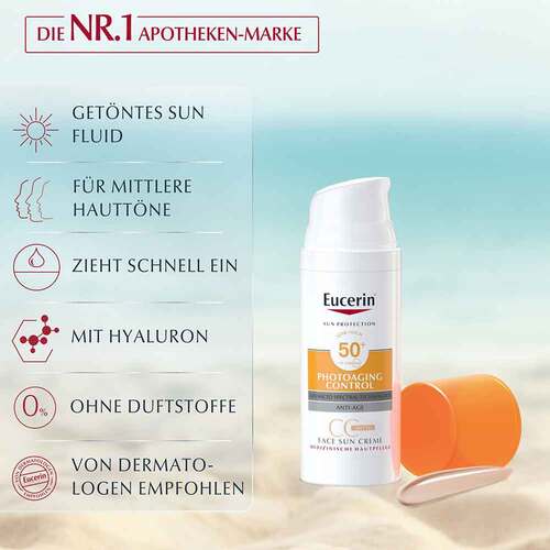 Eucerin Sun CC Creme get&ouml;nt mittel Lsf 50 +  - 3