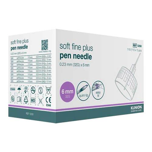 Klinion Soft fine plus Pen-Nadeln 32 G 0,23x6 mm - 1