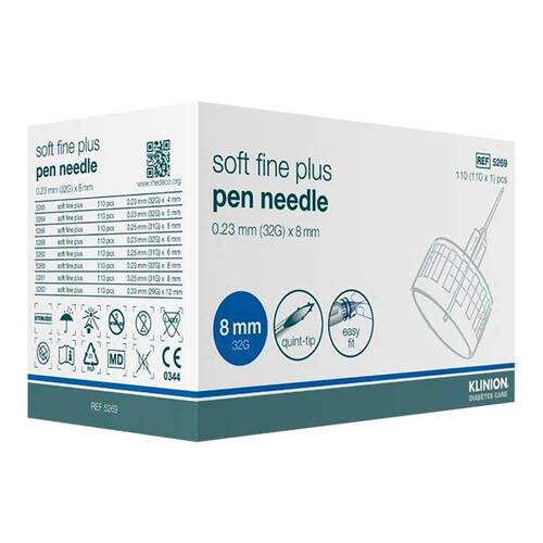 Klinion Soft fine plus Pen-Nadeln 32 G 0,23x8 mm - 1
