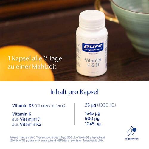 Pure Encapsulations Vitamin K &amp; D Kapseln - 4