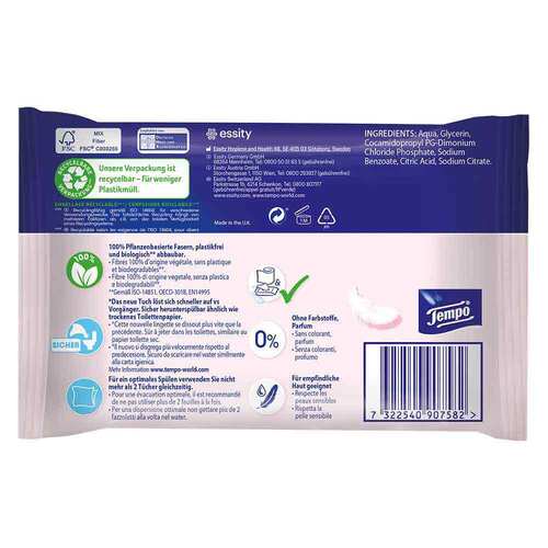 TEMPO sanft &amp; pur feuchte Toilettent&uuml;cher NFP - 2