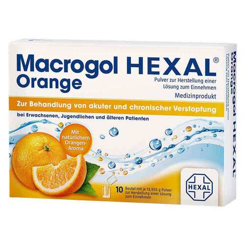 Macrogol Hexal Orange Pulver zur Her.e.L&ouml;sung zum Einnehmen Beutel  - 1