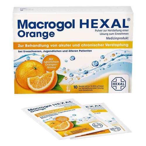 Macrogol Hexal Orange Pulver zur Her.e.L&ouml;sung zum Einnehmen Beutel  - 2