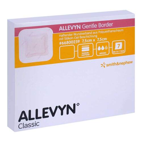 Allevyn Gentle Border 7,5x7,5 cm Schaumverband  - 1