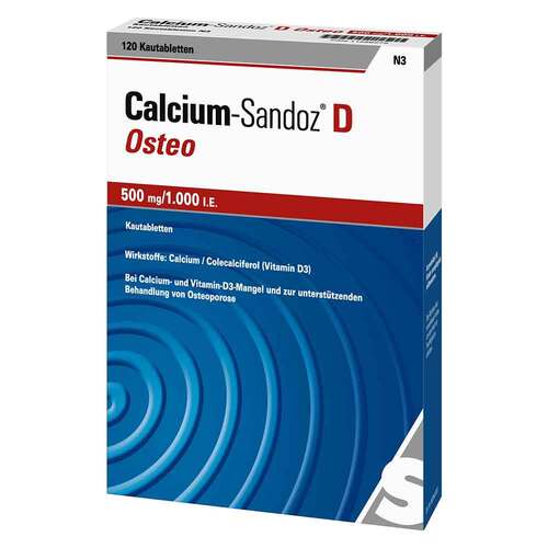 Calcium Sandoz D Osteo 500 mg / 1.000 I.E. Kautabletten  - 1