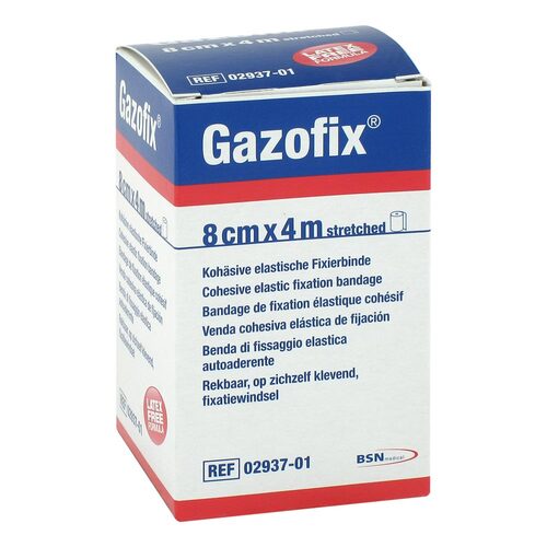 Gazofix Fixierbinde koh&auml;siv 8 cmx4 m - 1