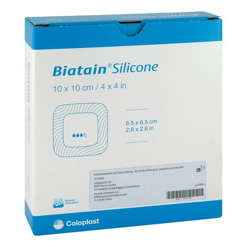 BIATAIN Silicone Schaumverband 10x10 cm - 1