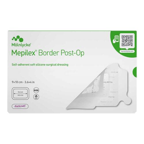 MEPILEX Border Post-OP Verband haftend 9x10 cm - 1