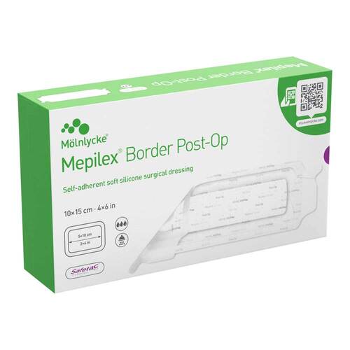 Mepilex Border Post-OP Verband haftend 10x15 cm - 1