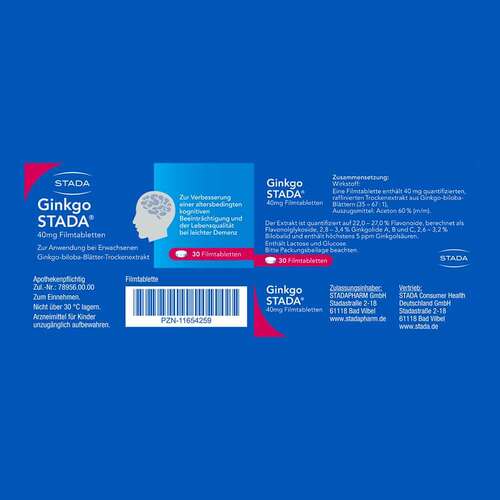 Ginkgo Stada 40 mg Filmtabletten - 5