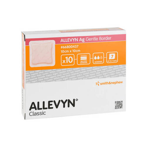 ALLEVYN Ag Gentle Border 10x10 cm Wundverband - 1