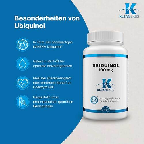 Ubiquinol Coenzym Q10 reduz.100 mg Klean Labs Kapseln  - 2