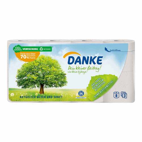 DANKE Toilettenpapier 3lagig - 1