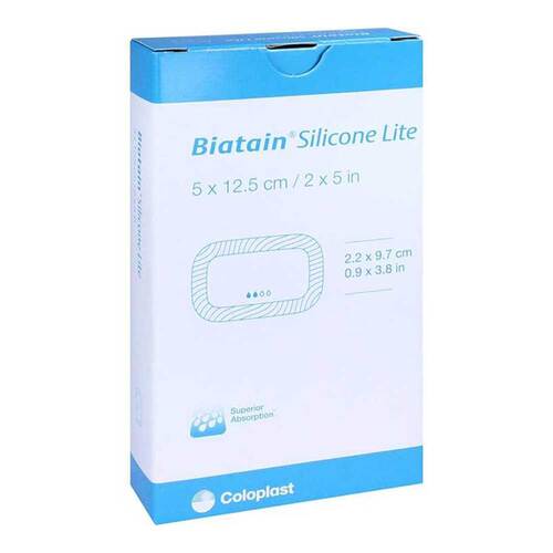 BIATAIN Silicone Lite Schaumverband 5x12,5 cm - 1