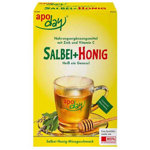 Apoday hei&szlig;er Salbei + Honig+Vitamin C +Zink Pulver - 1