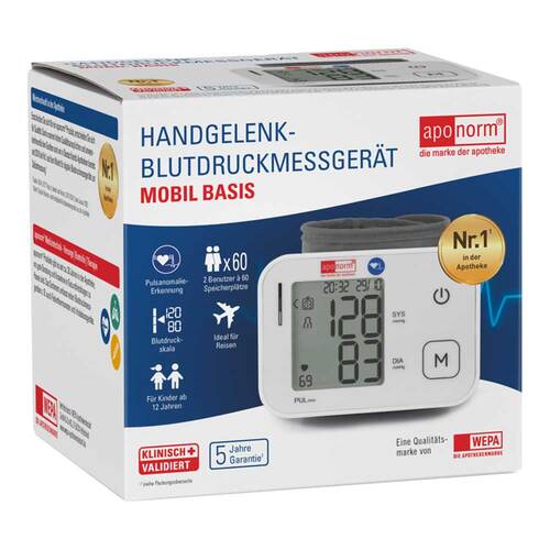 Aponorm Blutdruckmessger&auml;t Mobil Basis Handgelenk - 1