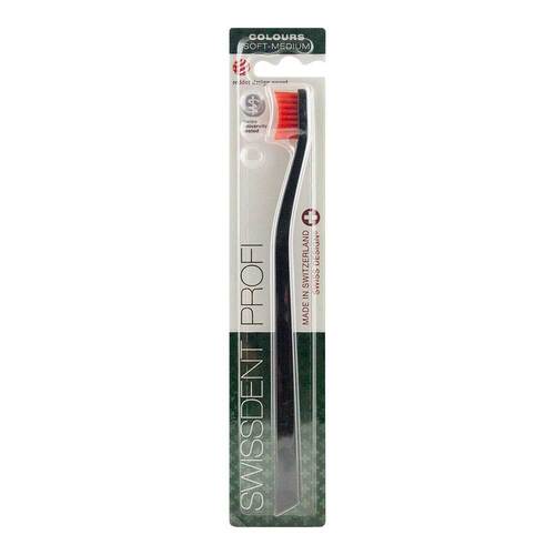 Swissdent Profi Colours Zahnb.soft-med.schwarz / rot - 1