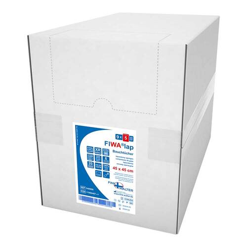 Bauchtuch steril 45x45 6f.wei&szlig; RK Schlaufen Fiwalap - 1