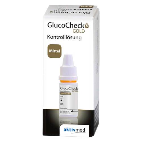 GLUCOCHECK GOLD Kontrolll&ouml;sung mittel - 1