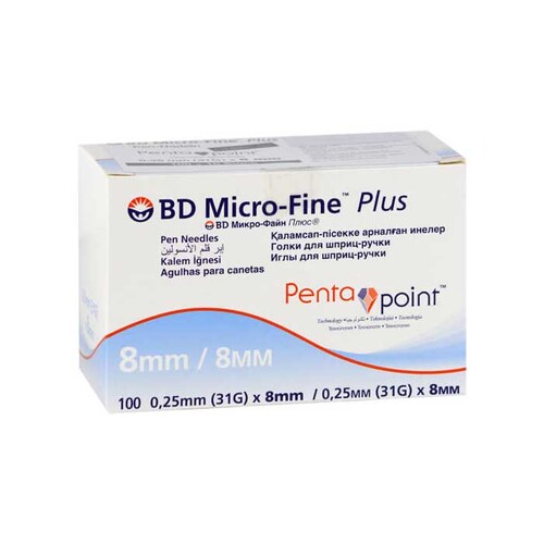 BD Micro-Fine + 8 Pen-Nadeln 0,25x8 mm - 1
