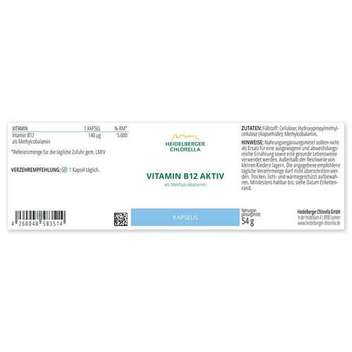 Vitamin B12 Aktiv Methylcobalamin Kapseln - 2