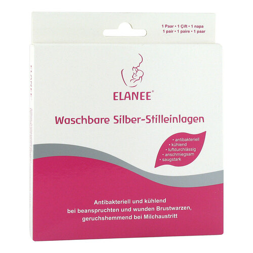 ELANEE Stilleinlagen Silber waschbar - 1