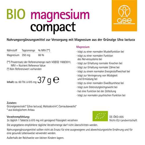 Gse Magnesium Compact Bio Tabletten - 3