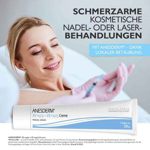 Anesderm 25 mg / g +   25 mg/g Creme + 10 Pflaster - 7