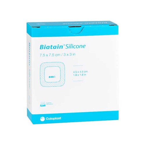 BIATAIN Silicone Schaumverband 7,5x7,5 cm - 1