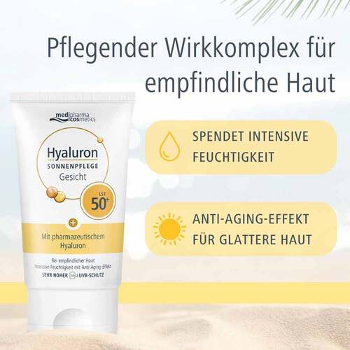 Hyaluron Sonnenpflege Gesicht Creme Lsf 50 +  - 5