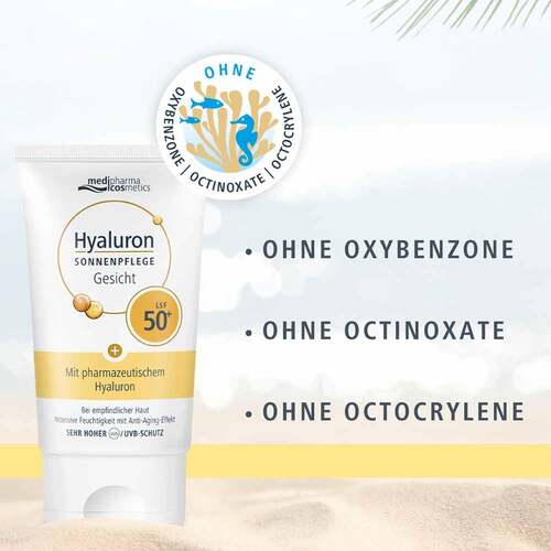 Hyaluron Sonnenpflege Gesicht Creme Lsf 50 +  - 6