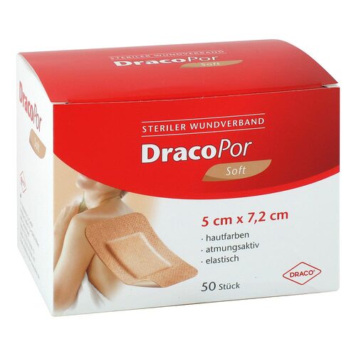 Dracopor Wundverband 5x7,2 cm steril hautfarben - 1