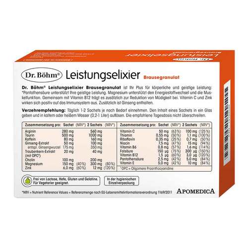 DR.B&Ouml;HM Leistungs-Elixier Brausegranulat - 2