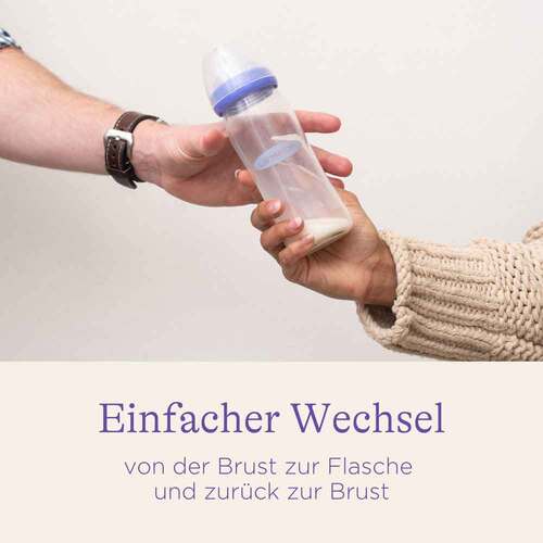LANSINOH Weithalsflasche Glas 240 ml mit Sauger M - 4