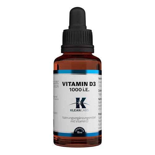 VITAMIN D3 1000 I.E. pro Tropfen KLEAN LABS - 1
