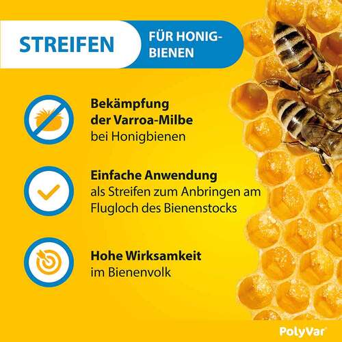 Polyvar Yellow 275 mg impr&auml;g.Str.f&uuml;r d.Bienenstock - 3