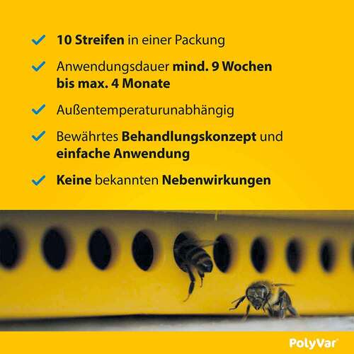 Polyvar Yellow 275 mg impr&auml;g.Str.f&uuml;r d.Bienenstock - 5