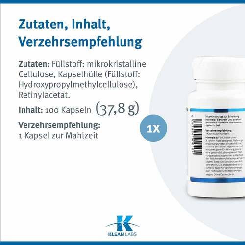 VITAMIN A 4000 I.U. KLEAN LABS Kapseln - 6